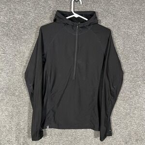 Ibex Hoodie Mens Small Black 1/2 Zip Pullover Merino Wool Fleece Thermal Stretch